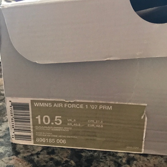 Nike Air Force 1 07 black edition size 10.5 - Picture 4 of 4